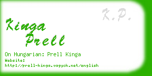 kinga prell business card
